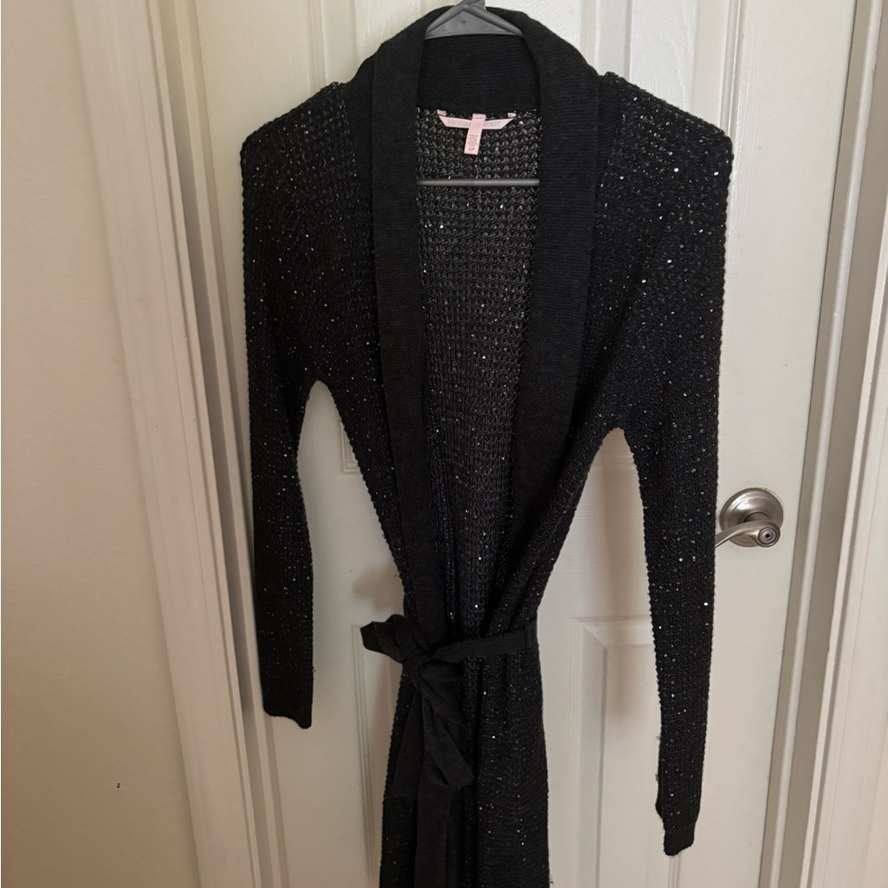 NWOT Victoria's Secret Sequin waist tie Knitwear Sweater- RARE Y2K